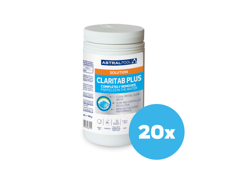 AstralPool Claritab tablete 20g, komplet 20 posodic 