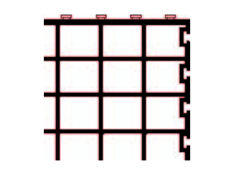 Mrežasti pladenj Grid Easy 34 x 20mm x 1,2cm črna 
