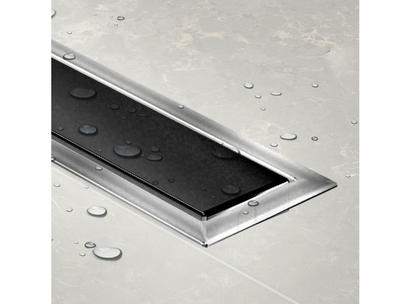 Confluo Premium z nizko bazo črno steklo, 75 cm